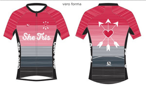 She Tris 2020 Short Sleeve Vero Forma Cycling Jersey (Giordana)