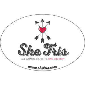 She Tris Oval Removable Car Sticker (4x6)